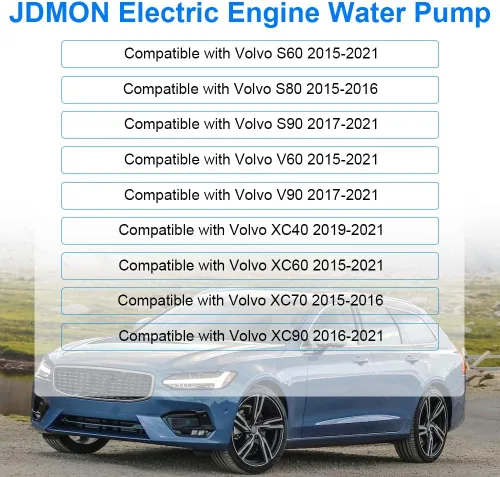 Miniatura 2 de JDMON Reemplazo de la bomba de agua del motor eléctrico para Volvo XC40 XC60 XC70 XC90 V60 V90 S60 S80 S90 2015-2021 Reemplazo # 31368419 31368715