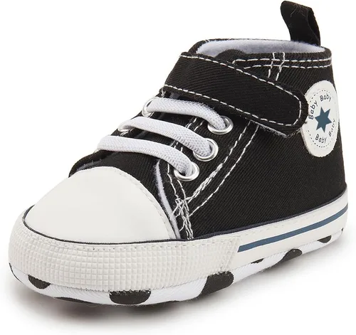 Miniatura 30 de KIDSUN zapatos deportivos altos hasta el tobillo para bebés, niños y niñas con suela antideslizante, suaves, para recién nacidos, zapatos