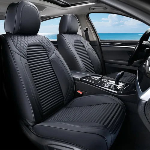 Miniatura 15 de Coverado Juego completo de fundas de asiento de automóvil, fundas de asiento de piel de napa para automóvil, protector de asiento de automóvil