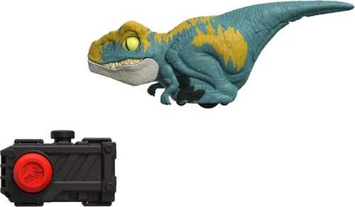 Miniatura 6 de Mattel Jurassic World Dominion - Juguete de dinosaurio sin enjaular, con movimiento y sonido controlados por clicker, rastreador de clics