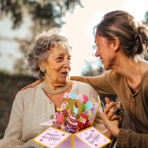 Miniatura 5 de PEUTIER Tarjeta desplegable de feliz cumpleaños, tarjeta creativa de cumpleaños 3D con sobre clásico y nota de escritura, caja desplegable de feliz