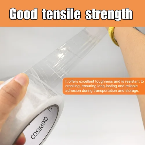 Miniatura 4 de COSIMIXO Cinta de embalaje transparente resistente de 2.5 mil x 1.88 pulgadas x 55 yardas, 6 rollos con dispensador, cinta de embalaje transparente