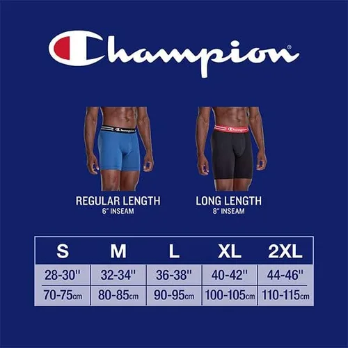 Miniatura 7 de Champion Men's Cotton Moisture-Wicking Performance Stretch Boxer Briefs, 3-Pack