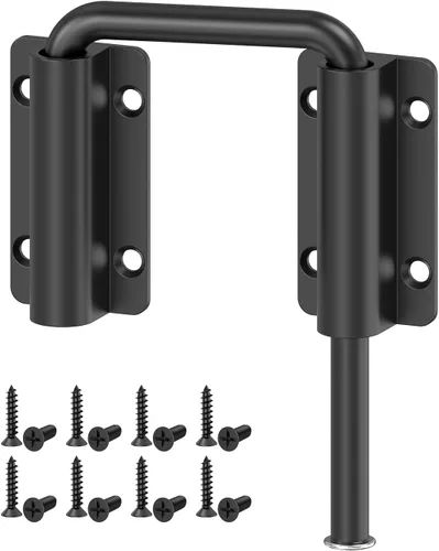 Miniatura 8 de Cerradura de puerta corredera con asa mejorada, cerradura multi-ángulo en forma de U de 2.38" para puerta de granero corredera de 90/180 grados