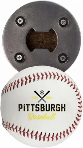 Miniatura 17 de Abrebotellas Chicago C, hecho de una pelota de béisbol real, el abrelatas de béisbol, captador de tapas, imán para nevera