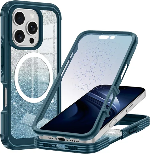 Miniatura 10 de Hekodonk Funda para iPhone 15 Pro Max, compatible con Magsafe [protector de pantalla de vidrio templado integrado y protección de lente de cámara]