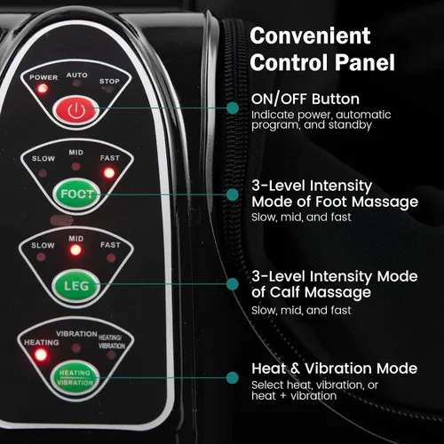 Miniatura 3 de MEDIMALL Masajeador de pies y pantorrillas, masajeador eléctrico de pies con calefacción suave y función de vibración, inclinación ajustable