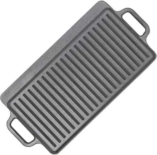 Miniatura 8 de Home Basics - Sartén de hierro fundido de 12 pulgadas (negro), sartén para panqueques, carne y pescado, sartén grande para estufa y fogata