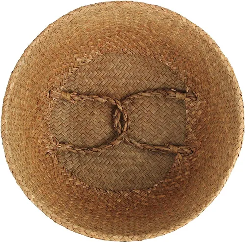 Miniatura 3 de Cesta tejida de hierba marina para almacenamiento de macetas y lavandería, picnic y cesta de comestibles (M, original)