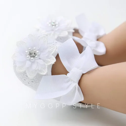 Miniatura 3 de Ohwawadi Zapatos de bebé para niña zapatos planos Mary Jane de princesa para vestido de boda zapatos de cuna para recién nacidos bebés bebés