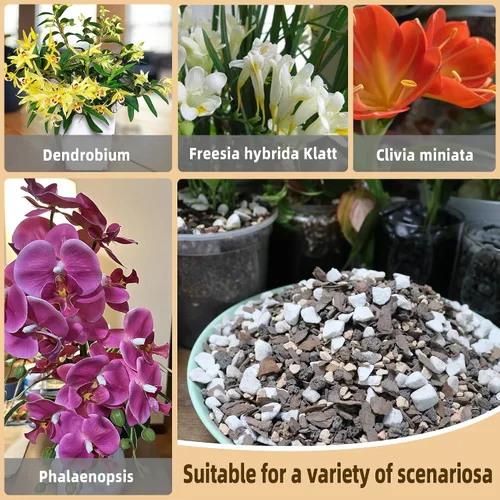 Miniatura 5 de Mezcla de suelo para bonsái de 2 cuartos de galón, lava, piedra pómez, corteza de pino y roca calcinada, mezcla orgánica natural para plantas
