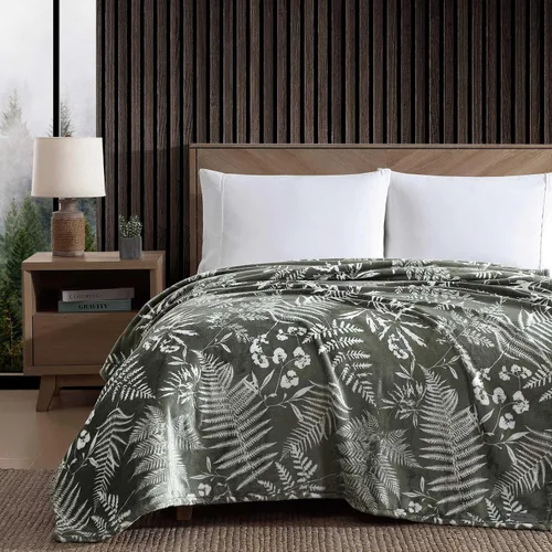 Miniatura 9 de Eddie Bauer - Manta de tamaño king, ropa de cama ultra suave de felpa, ribete con dobladillo para un acabado a medida, manta para sofá y cama (negro)