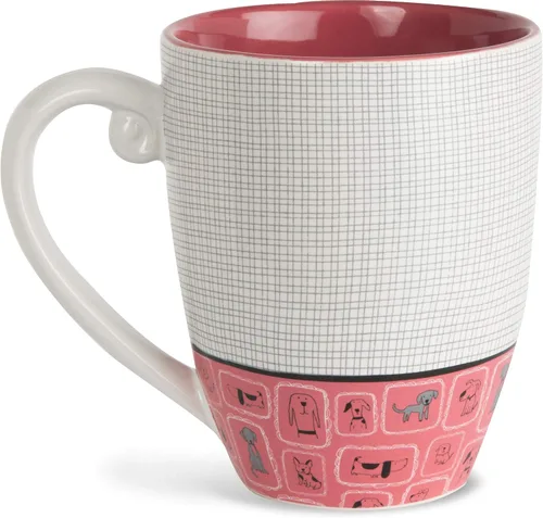Miniatura 2 de Pavilion Gift Company Dog Mom - Taza de café, taza de té, 20 onzas, rosa