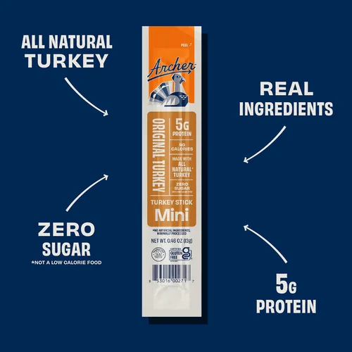 Miniatura 3 de Archer Jerky Mini palitos de pavo - Palitos de pavo totalmente naturales, aperitivo de proteína para personas, aperitivo de carne, sin gluten, keto