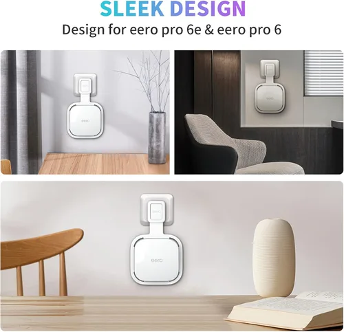 Miniatura 4 de Soporte de montaje en pared para sistema Wi-Fi de malla eero Pro 6e/Pro 6, soporte de montaje en pared para malla de tres bandas eero Pro 6e