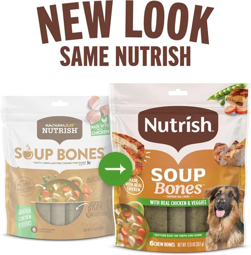 Miniatura 2 de Nutrish Soup Bones Masticables Premium para Perros con Pollo Real y Verduras, Golosinas para Perros de Textura Suave, 11 Masticables, el Empaque