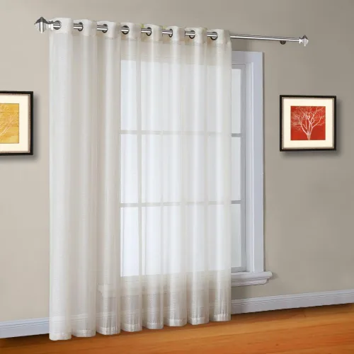 Miniatura 11 de Warm Home Designs Cortinas transparentes con ojales para habitación, cocina, habitación de los niños o sala de estar, 2 paneles con volados, de 54
