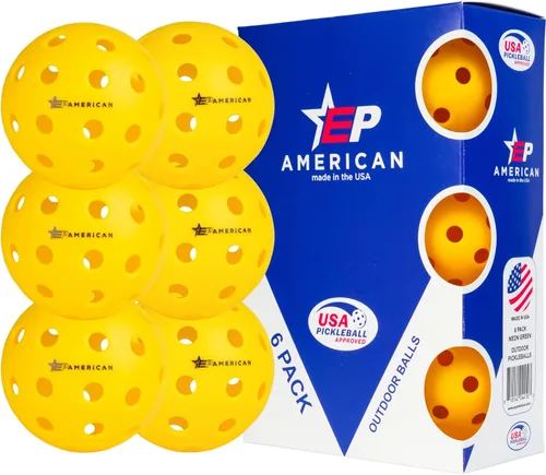 Miniatura 9 de EPAMERICAN Pelotas de pickleball para exteriores aprobadas por USAPA - Pelotas de pepinillo para jugar al aire libre Sin puntos muertos, rebote