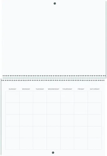 Reskid Calendario de pared en blanco para álbum de recortes, paquete de 2, cartulina de 80 libras, sin fecha, 12 x 9 pulgadas, cerrado, tamaño