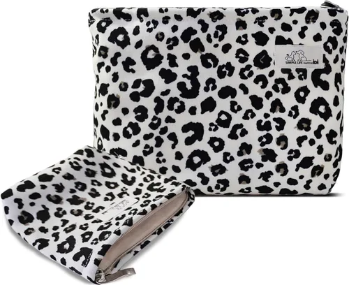 Miniatura 22 de HAPPYHEIDI Bolsa de maquillaje estética para mujer con compartimento para accesorios con cremallera para cosméticos, viajes, organizador de bolsos