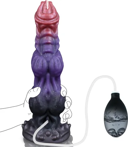 Miniatura 9 de Consolador monstruo de 24,4 centímetros Fantasía con eyección Consolador con 2 grandes nudos, consoladores de dragón y caballo, juguetes con nudos