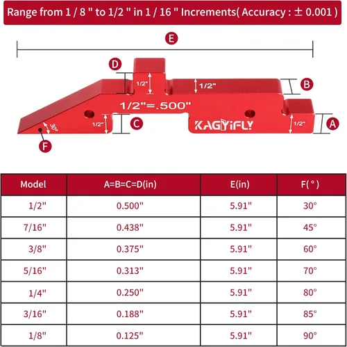 Miniatura 5 de Barras de configuración de mesa de enrutador, juego de 7 bloques de configuración de aluminio de precisión con medidor de altura para accesorios