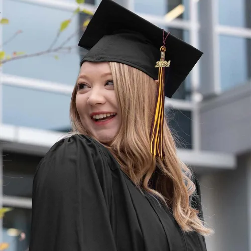 Miniatura 5 de Endea Graduation - Borla de doble color mixto con fecha dorada (negro/dorado antiguo, 2021)