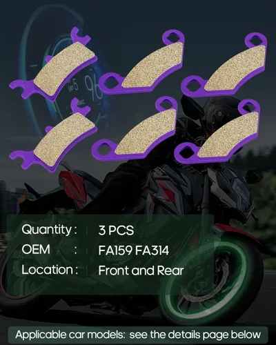 Miniatura 2 de SCITOO Pastillas de freno de fibra de carbono aptas para 02-06 para Polaris Magnum, 2007-2008 10-11 para Polaris Scrambler, 02-08 para Polaris