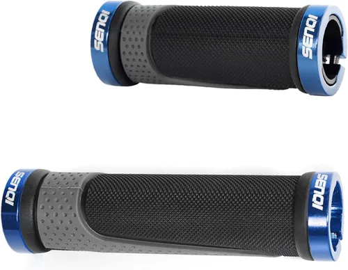 Miniatura 3 de Puños de bicicleta ligeros de 5.118 in y 3.543 in, manillar de 0.874 in, antideslizantes, adecuados para bicicletas de montaña y BMX de múltiples