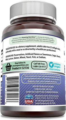 Miniatura 3 de Amazing Formulas Suplemento de aceite de borraja, 2000 mg por porción, cápsulas blandas, sin OMG, sin gluten, fabricado en Estados Unidos