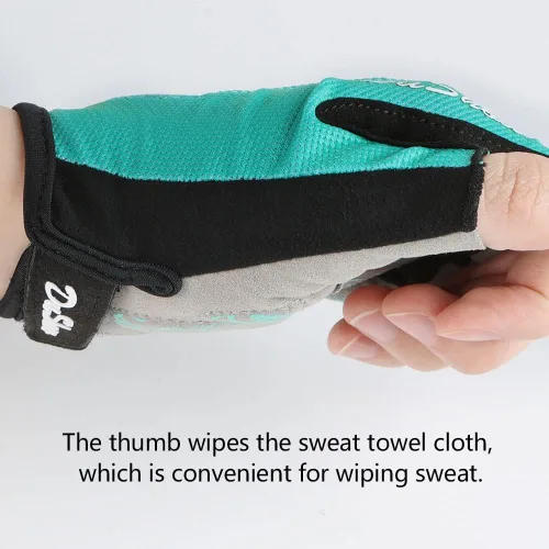 Miniatura 2 de DuShow Guantes de ciclismo para mujer, guantes acolchados de gel de medio dedo para mujer, ciclismo, montaña, carretera, bicicleta, sin dedos
