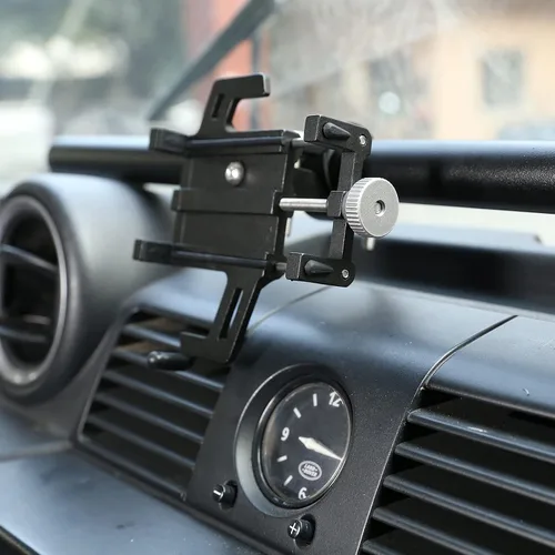 Miniatura 5 de YIWANG Aluminio para Land Rover Defender 90 110 130 2004-2018 Soporte de teléfono de coche Soporte de teléfono móvil Soporte de navegación del coche
