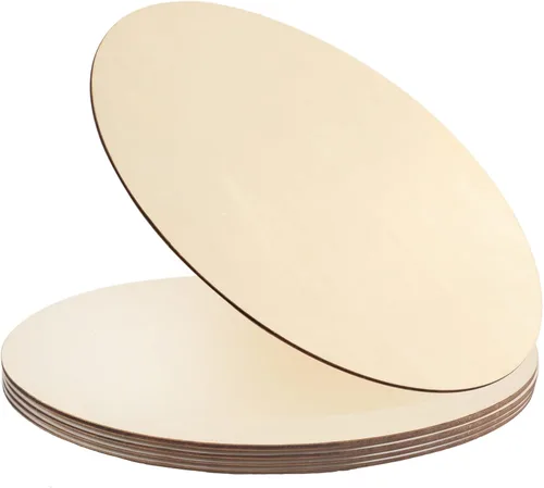 5 círculos de madera de 14 pulgadas para manualidades, sin terminar en blanco, recortes de madera para manualidades, colgador de puerta, letrero,