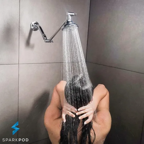 Miniatura 7 de SparkPod - Extensión de brazo de ducha ajustable de latón macizo, con conexión universal para todos los cabezales de ducha Fácil de instalar, 1