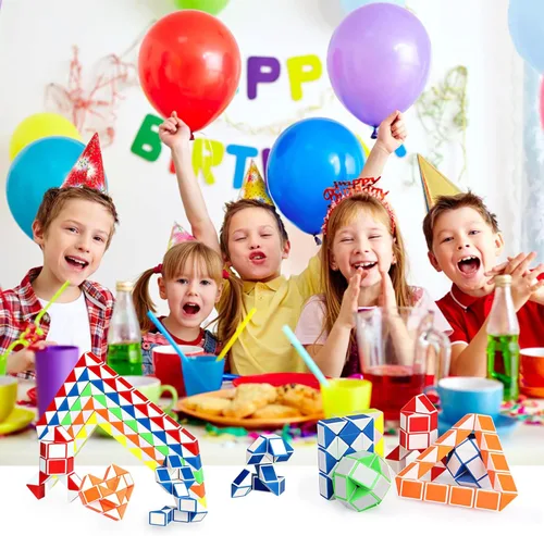 Miniatura 5 de Mini rompecabezas de cubo de serpiente para ansiedad (paquete de 12), recuerdos de fiesta, relleno de bolsa de golosinas, premios de carnaval