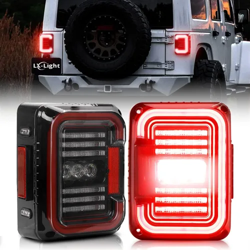 Luces traseras LED aprobadas por el DOT, luces de marcha atrás superbrillantes de 20 W con EMC compatibles con Jeep Wrangler JK&JKU 2007-2017, luz