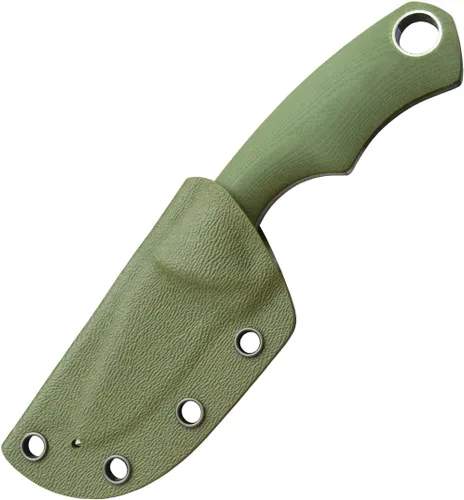 Miniatura 7 de TONIFE Cuchillo para el cuello, mini cuchillo de supervivencia al aire libre, hoja afilada EDC de alta dureza de 1.7 pulgadas, cuello portátil