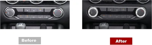 Miniatura 2 de CONGCONG para Nissan Sentra Bling Botón de Control de Clima AC Cristal Accesorio Tapa de Perilla Interior Compatible para Nissan Sentra 2020-2022
