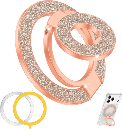 Miniatura 10 de Anillo magnético para teléfono MagSafe Grip, soporte magnético de doble cara para iPhone Air 17 16 16e 15 14 13 12 Pro Max Mini Plus, soporte