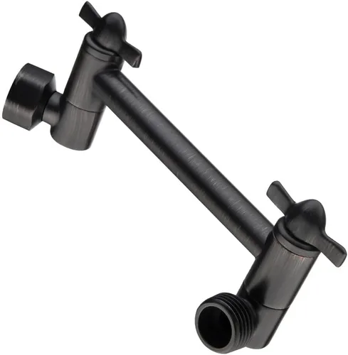 Miniatura 14 de BRIGHT SHOWERS Extensor de brazo de ducha de latón para lluvia y cabezal de ducha de mano, brazo de extensión universal de 14 pulgadas, altura