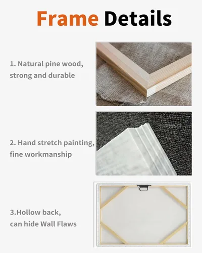 Miniatura 6 de Pintura solar para pared, diseño de líneas bohemias, montañas, decoración de pared de mediados de siglo, juego de 3 lienzos impresos en lienzo