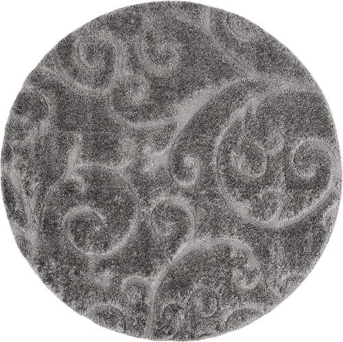Miniatura 63 de SAFAVIEH - Alfombra de la colección Florida Shag - 10 pies redonda, color crema y beige, diseño de pergamino, no suelta pelusa y fácil de limpiar