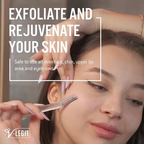 Miniatura 3 de Dermaplaning Tools - Maquinilla de afeitar facial exfoliante Dermaplane para mujeres y hombres afeitadora para exfoliar refrescar la piel Peach Fuzz