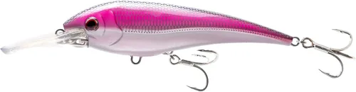 Miniatura 25 de Nomad Design DTX Minnow con sistema Autotune patentado - Acción de natación de pez cebo agonizante, BKK Diablo Caballa Rosa Caliente