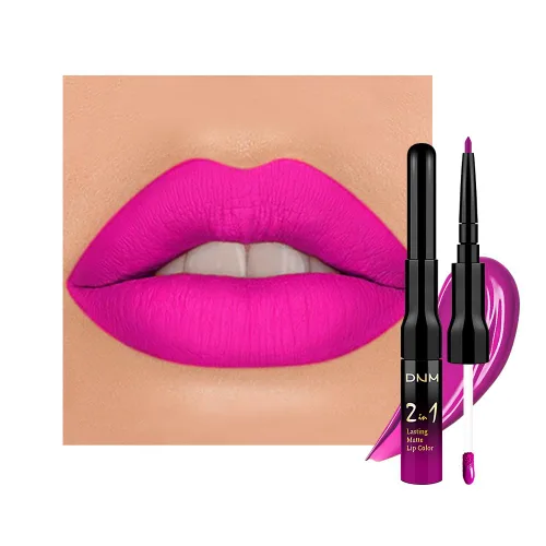 Miniatura 46 de evpct 3 Piezas Delineador de Labios Mate Ciruela Oscuro Morado Rosa Rojo Oscuro y Juegos de Lápiz Labial Líquido para Mujeres de Larga Duración