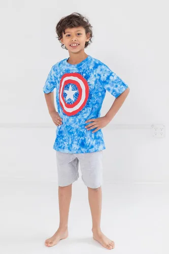 Miniatura 4 de Marvel Conjunto de camiseta gráfica de manga corta de Avengers y pantalones cortos de rizo francés