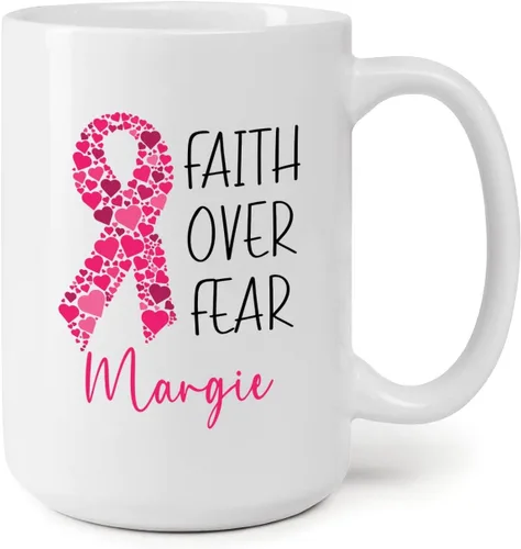Miniatura 22 de Taza personalizada para sobrevivientes de cáncer, taza de cáncer de mama, taza de cinta rosa, regalo para sobreviviente de cáncer de mama, taza