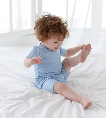 Miniatura 5 de AVAUMA - Conjunto de pijama acanalada para niños y niñas, de ajuste ceñido, para uso diario