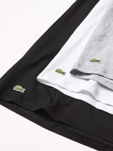 Miniatura 2 de Lacoste Essentials - Camisetas para hombre 3 unidades 100 algodón ajuste regular