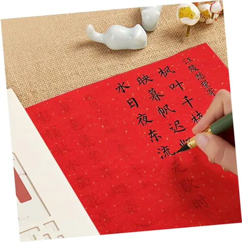 Miniatura 4 de EXCEART Caligrafía china Xuan Papel de arroz tradicional Xuan Papel Sumi Pincel Pintura Papel de seda Arte Papel para manualidades Escritura Letras